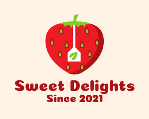 Strawberry Fruit Teabag logo design