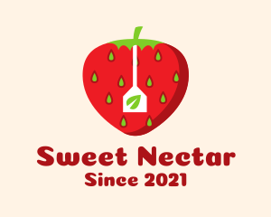 Strawberry Fruit Teabag logo design