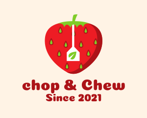 Sweet - Strawberry Fruit Teabag logo design