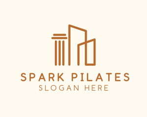 Pillar Building Structure Logo