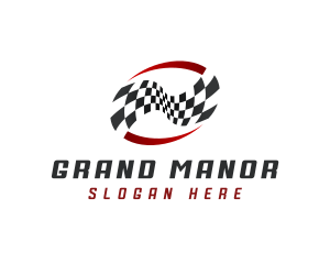 Tournament Racing Flag logo design