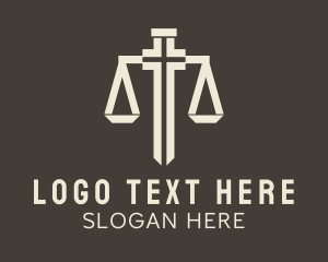 Law - Corporate Law Scale logo design