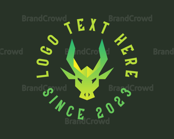Green Gaming Dragon Logo