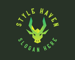 Green Gaming Dragon Logo
