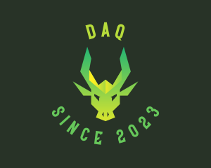 Gaming - Green Gaming Dragon logo design