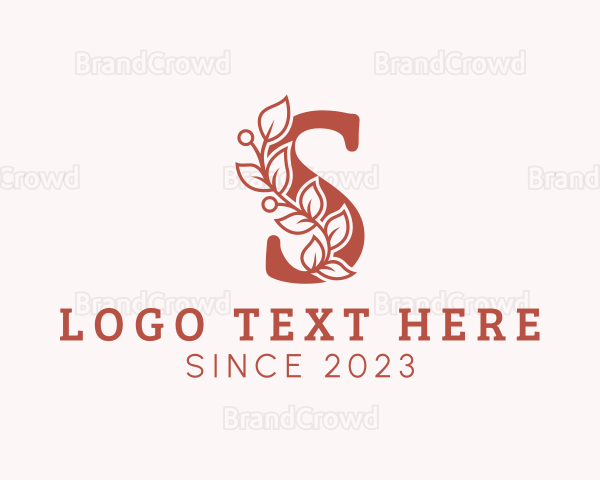 Flower Cosmetic Letter S Logo