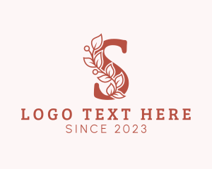Interior Design - Flower Cosmetic Letter S logo design