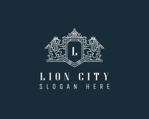 Artisanal Lion Crest logo design