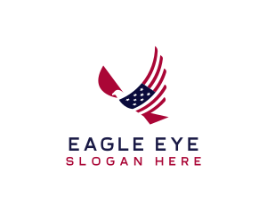 American Eagle Flag Wing logo design