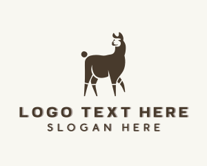 Animal Zoo Llama logo design