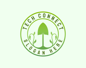  Plant Shovel Gardening Logo