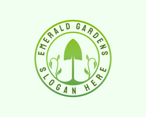  Plant Shovel Gardening logo design