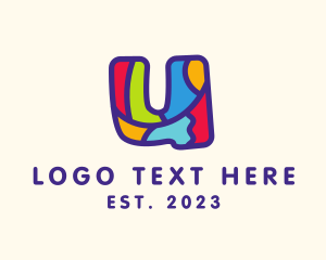 Puzzle - Colorful Letter U logo design