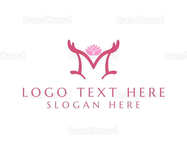 Beauty Flower Letter M Logo