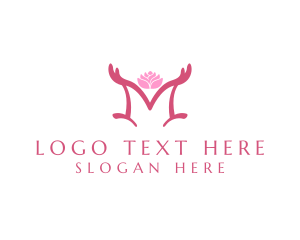 Decorative - Beauty Flower Letter M logo design
