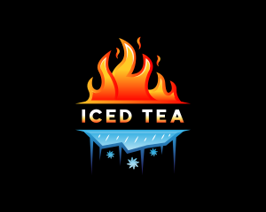 Fire Ice HVAC logo design