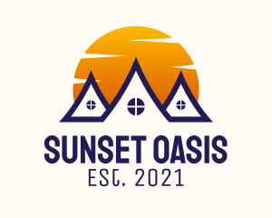 Sunset Village Realty logo design