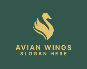 Yellow Bird Wings  logo design