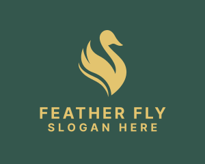 Yellow Bird Wings  logo design