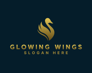 Yellow Bird Wings  logo design