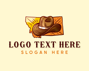 Country Style - Montana Cowboy Hat logo design