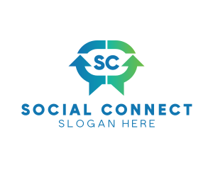 Social - Social Tech Chat logo design