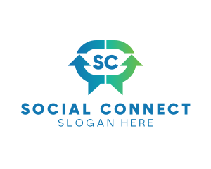 Social Tech Chat logo design