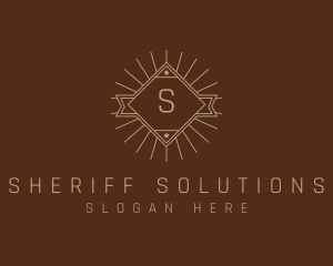Sheriff - Banner Hipster Diamond logo design