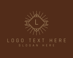 Shop - Banner Hipster Diamond logo design