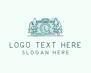 Vlog - Forest Tree Camera logo design