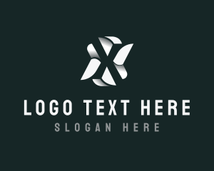 Negative Space - Creative Agency Studio Letter X logo design