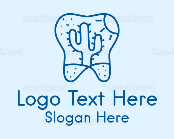 Desert Cactus Tooth Logo