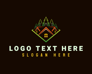 Cabin - Outdoor Forest House logo design