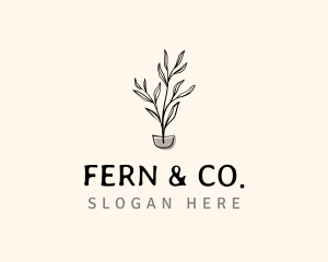 Fern - Decorative Pot Plant logo design