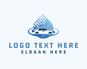 Water Drop - Car Wash Sparkle Cleaning logo design