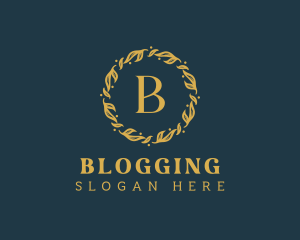 Event Styling - Elegant Foliage Wreath logo design