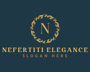 Elegant Foliage Wreath logo design