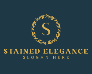 Elegant Foliage Wreath logo design