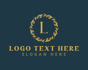 Elegant Foliage Wreath Logo