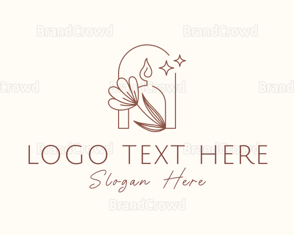 Candle Light Flower Logo