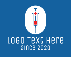 Drugs - Medical Vaccine Syringe logo design