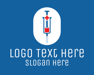 Medical Vaccine Syringe Logo