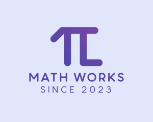 Math - Pi Mathematical Letter L logo design