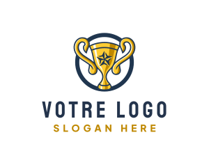 Poolroom - Championship Victory Trophy logo design