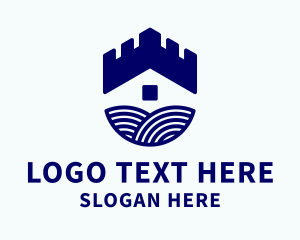 Negative Space - House Real Estate Property logo design