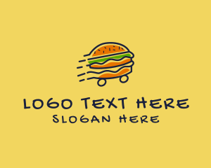 Fast Food Burger Hamburger logo design