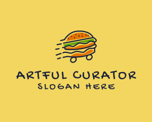 Fast Food Burger Hamburger logo design