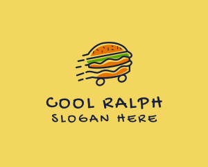 Fast Food Burger Hamburger logo design