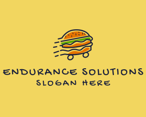 Fast Food Burger Hamburger logo design