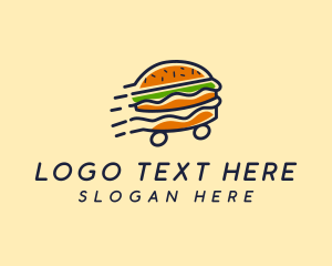 Fast Burger Hamburger Logo